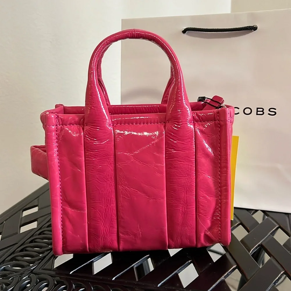 ❌SOLD❌NWT Marc Jacobs The Tote Bag Mini in Magenta Color - Picture 3 of 9
